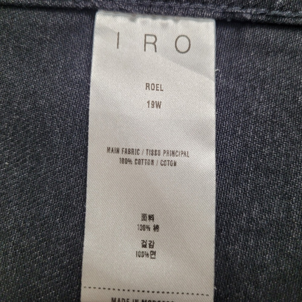 🧥IRO ROEL Shacket Men's L Denim Shirt Jacket Overshirt Black Grunge Streetwear - Picture 7 of 16